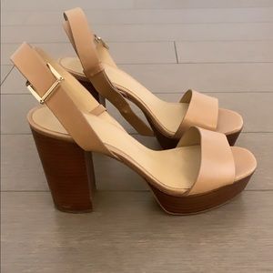 Michael Kors nude platform sandals